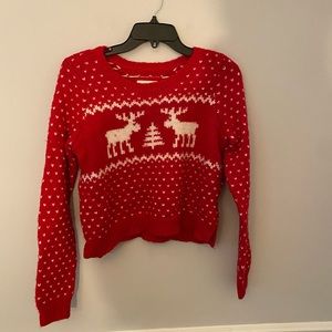 Red Ugly Christmas Sweater Abercrombie and Fitch
